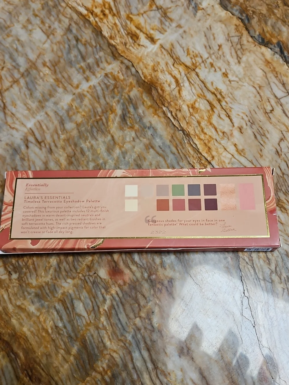 Laura Geller Terracotta Marble Eyeshadow Palette - Coral Orange
